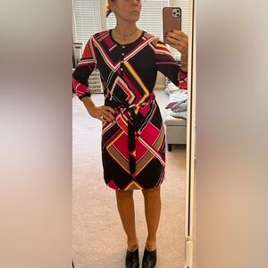 Beautiful colorblock Cache everyday dress. One worn 2 or 3 times.